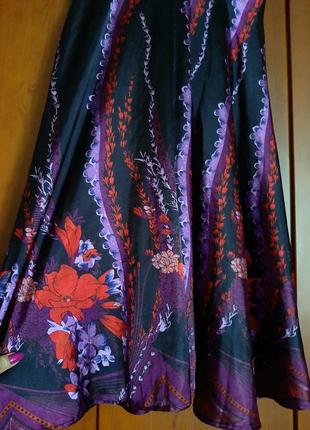 Плаття літо фіолет принт колір під груди vila s візерунок разноцв еластан3 фото