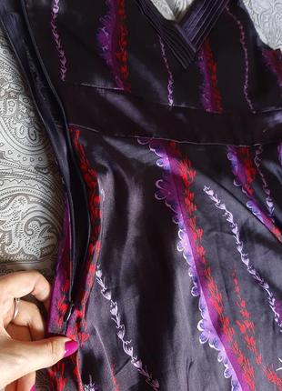 Плаття літо фіолет принт колір під груди vila s візерунок разноцв еластан8 фото