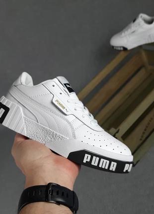 Женские кроссовки puma cali белые с черным скидкостью sale &lt;unk&gt; smb3 фото