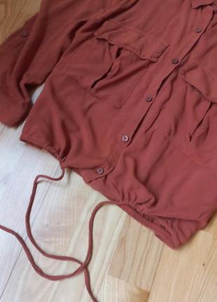 Брендовая рубашка pull & bear

горчичная блуза с карманами кофта кофточка7 фото