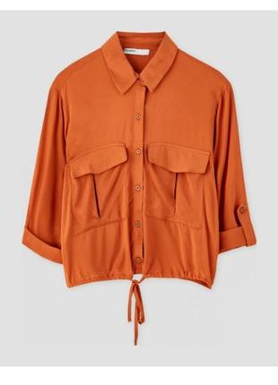 Брендовая рубашка pull & bear

горчичная блуза с карманами кофта кофточка1 фото