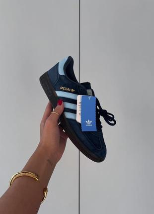 Кроссовки adidas spezial handball navy blue gum1 фото