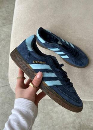 Кросівки adidas spezial handball navy blue gum1 фото