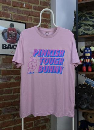 Стильна футболка uniqlo bts bt21  pinkish bunny