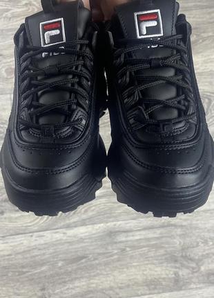 Fila кроссовки 36 размер кожаные чёрные оригинал4 фото