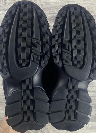 Fila кроссовки 36 размер кожаные чёрные оригинал7 фото