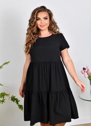 Платье с коротким рукавом 3590 черный