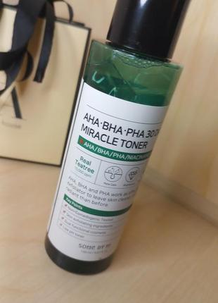 Кислотный очищающий тонер для проблемной кожи some by mi aha-bha-pha toner тонер тоник...