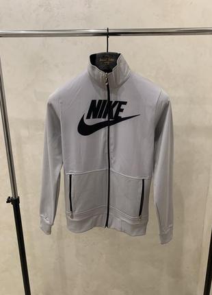 Кофта олімпійка nike сіра на замок спортивна4 фото