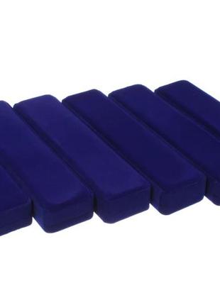 Коробка бижутерная синня бархатная 5х22,3х3,3см (упаковка 11 шт)3 фото