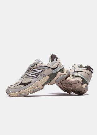 New balance 9060 grey matter earth кроссовки замш/текстиль