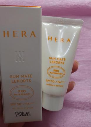 6/2024 hera sun mate leports pro waterproof spf50+ pa+++ - водостійкий сонцезахисний крем для обличчя alwb