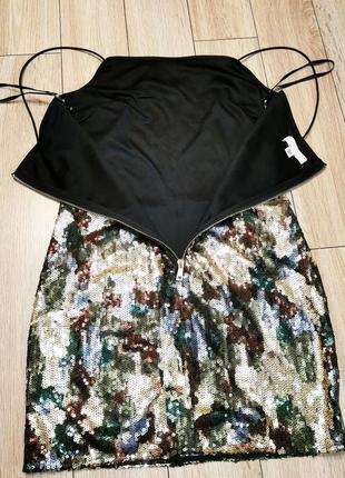 Міні сукня в паєтках missguided8 фото