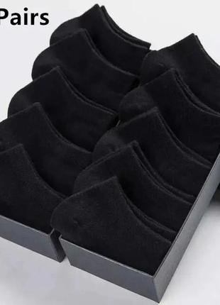10 пар чорний чоловічих шкарпеток-човників з поліестеру1 фото