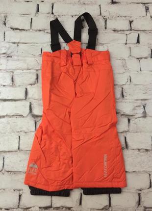 Лыжные штаны на подтяжках цвет оранжевый в паковке3 фото