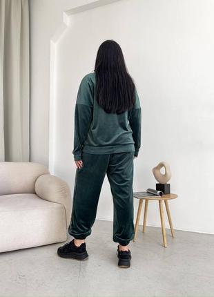 Роскошный велюровый костюм со стразами (большие размеры батал)