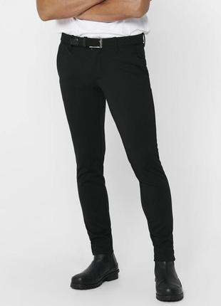 Only &amp; sons - черные w28/li4 - брюки мужские брюки мужские мужские трикотажные3 фото