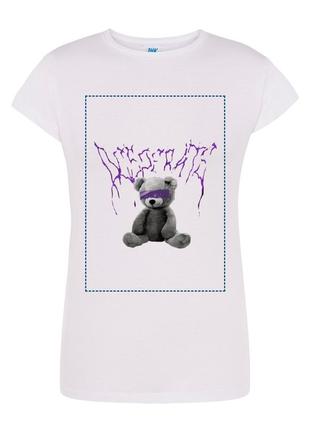 Жіноча футболка з принтом плюшевий ведмідь2 фото