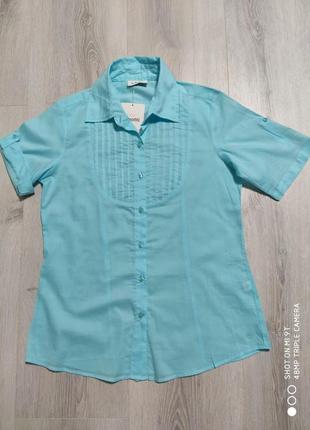 Блузка, рубашка с коротким рукавом хлопок gina benotti нижняя разм.36/383 фото