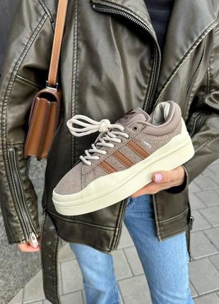 Кроссовки adidas campus x bad bunny chalky brown premium10 фото