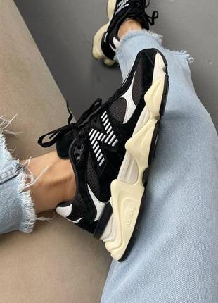 Кроссовки new balance 9060 panelled lace-up sneakers black
