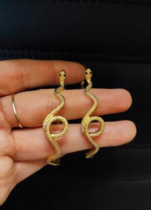 Сережки змії кільця бренд1 фото