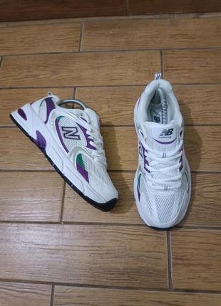 Кроссовки new balance 530 white purple филлетовыеee баланс беланс2 фото