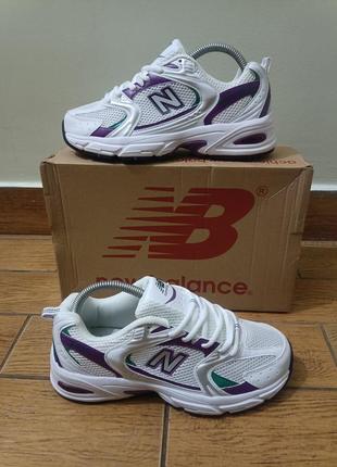 Кроссовки new balance 530 white purple филлетовыеee баланс беланс