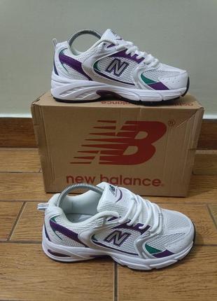 Кроссовки new balance 530 white purple филлетовыеee баланс беланс3 фото