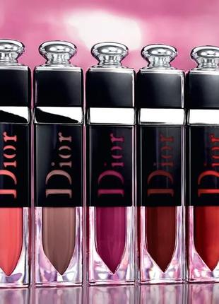 Тинт для губ dior addict lacquer plump 777 - diorly, без коробки4 фото