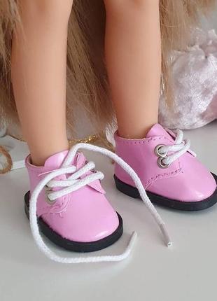 Ботиночки для кукол 5см цвет нежно-розовый5 фото