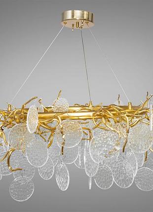 Сучасна люстра "inversa" на 10 ламп g9 золото 625/800g