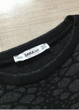 Модный укороченный джемпер топ, кофта, от zara knit. s5 фото