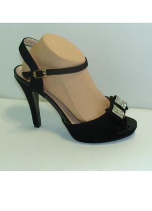 Босоніжки на шпильці жіночі штучна замша - розпродаж 40 р