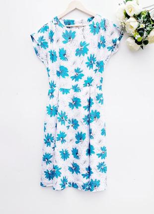 Шикарное платье винтаж платье миди в цветочный принт1 фото