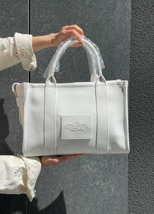 Сумка marc jacobs the large tote bag white leather