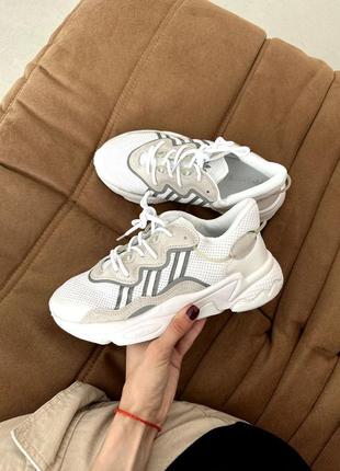 Кроссовки adidas ozweego white/grey3 фото