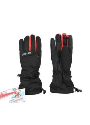 Перчатки мужские echt sports горнолыжные черный / красный (hx012-1-red) - xxl1 фото