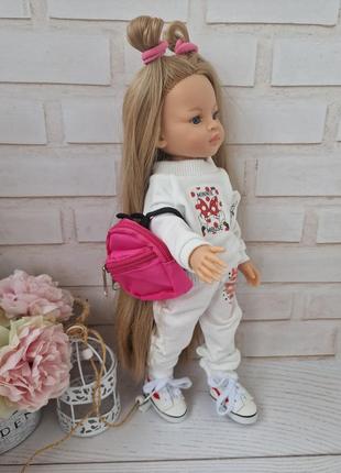 Рюкзак для ляльки 8 см рожевий5 фото