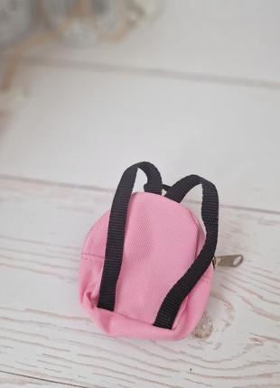 Рюкзак для ляльки 8 см рожевий2 фото