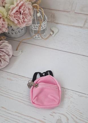 Рюкзак для ляльки 8 см рожевий3 фото