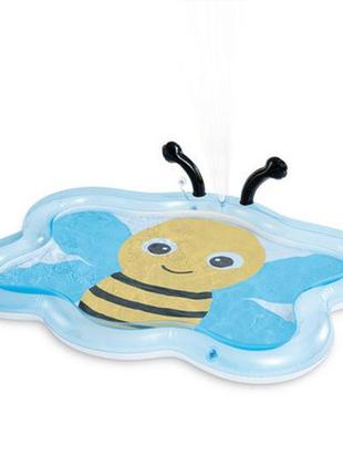 Детский надувной бассейн 127x102x28см с распылителем intex 58434 "пчелка" , с фонтаном3 фото