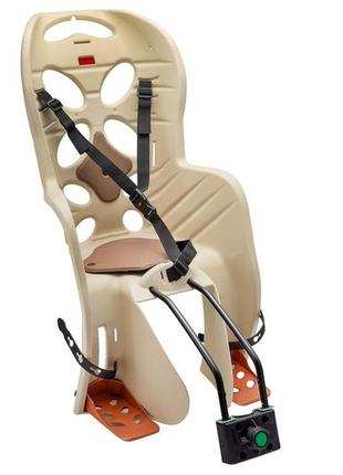 Вело крісло дитяче htp fraach на підсідельну трубу, до 22 кг бежевий (f-010)1 фото