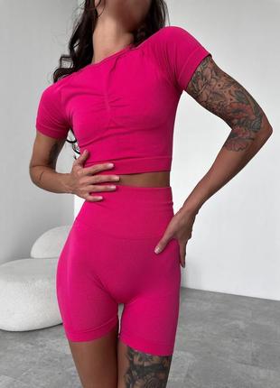 Женские эластичные шорты с эффектом пушап для фитнеса йоги, шорты высокие для пилона или бега10 фото