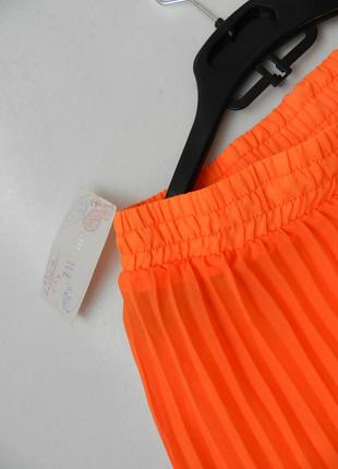 ⛔яркая юбка шифон плисе размер универсал на подкладке6 фото