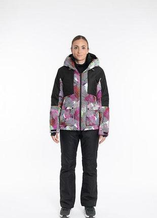 Куртка лыжная женская just play aqua черный с розовым (b2418-black) - m