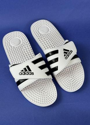 Мужские тапки шлепанцы на липучке adidas adissage 51, 52 размер10 фото