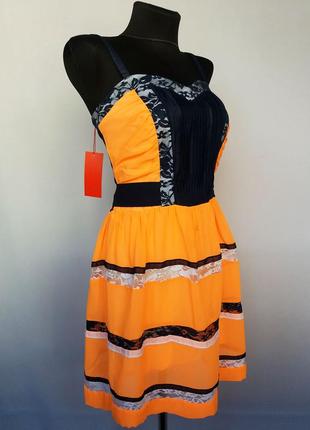 Суперціна. стильні шифонові сукні. оранж. нове, р s, m3 фото