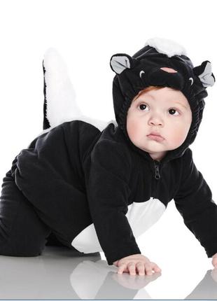 Carters костюм для хеллоуина фотосессии карнавальный скунс baby little halloween costume3 фото