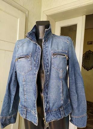 Фірмова річна джинсова куртка без підкладки1 фото